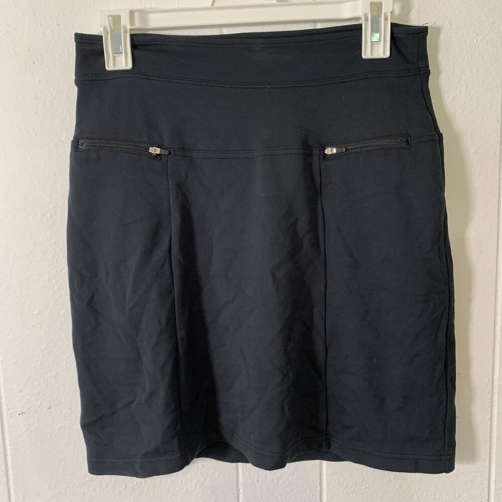 Adventura Womens XS Skirt Black Stretch Zip Pocket Athletic Knee Length